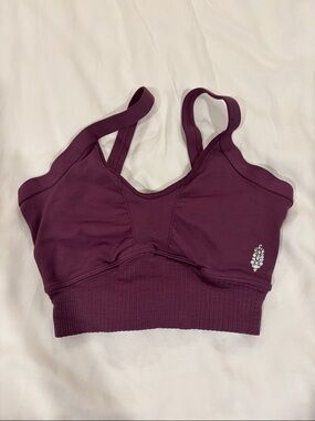 FP Movement by Free People Plum Ribbed-Band Sports Bra